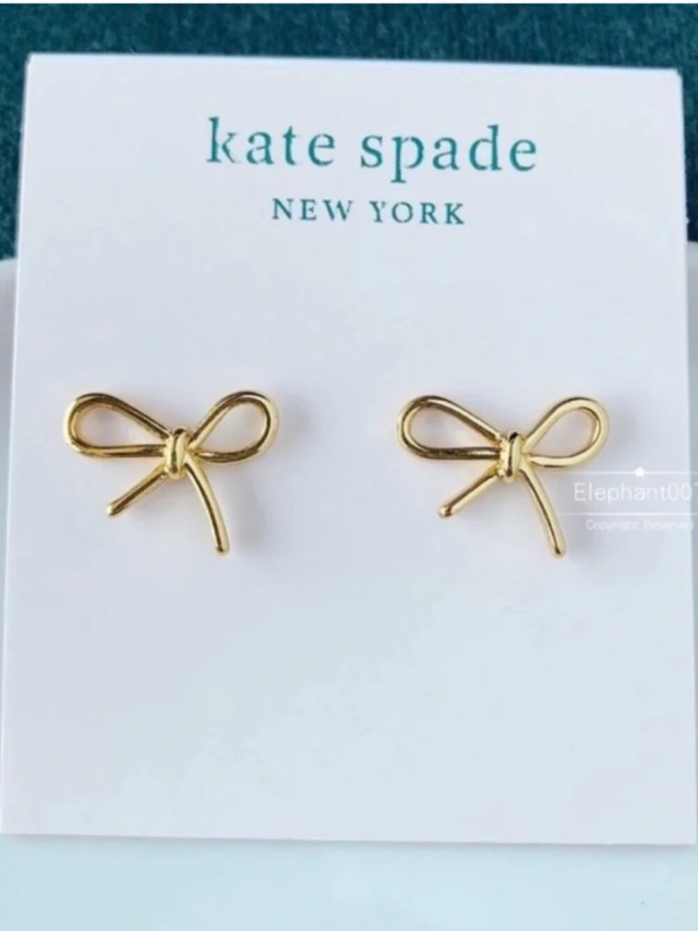 Kate Spade New York Gold Bow Stud Earrings Minimalist Feminine Earrings